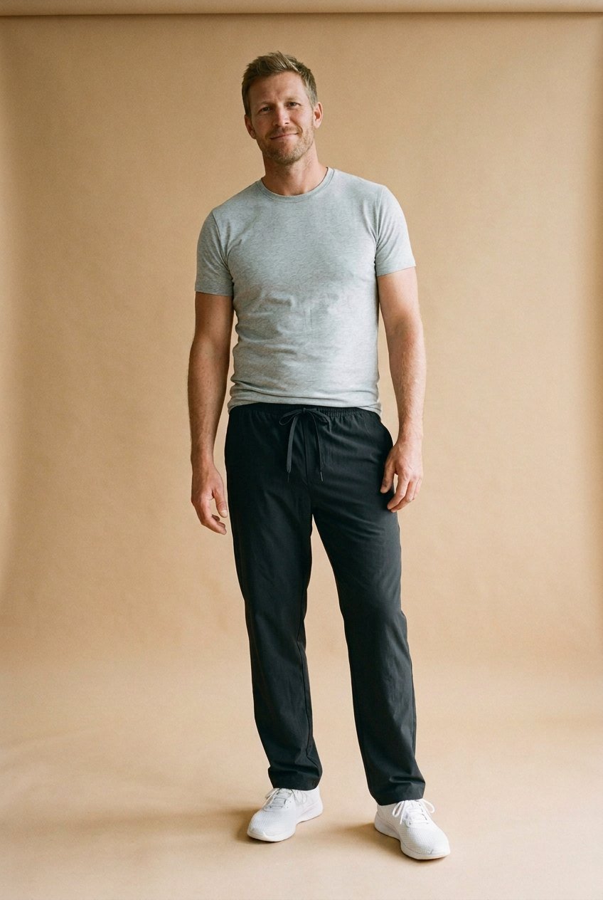 Sculpt Air Loose Training Pant in black, loose tapered leg with drawcord waist